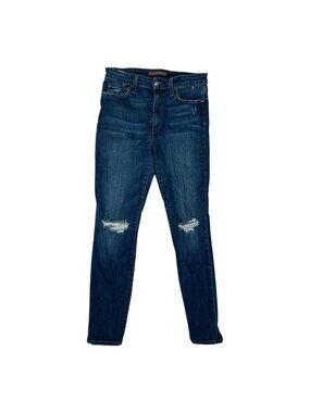 Joe's Jeans Women's 28 Denim High Rise Skinny Ankle Dark Wash Distressed